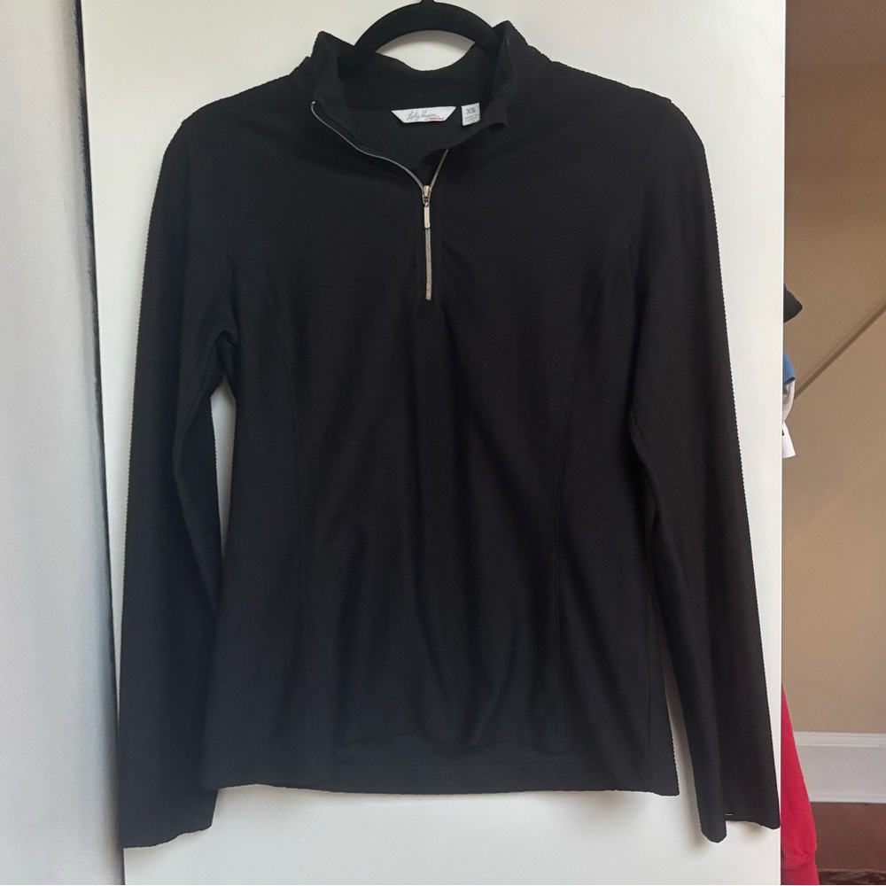 Lady Hagen Black Quarter-Zip Top